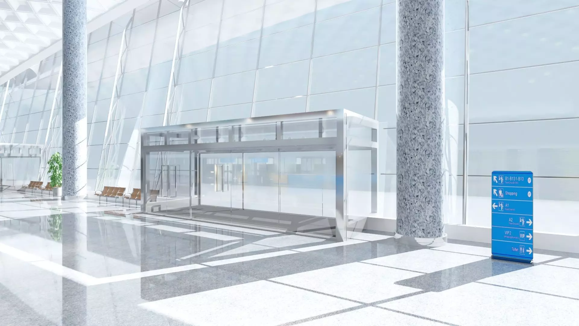 Airport Terminal 3D model_10