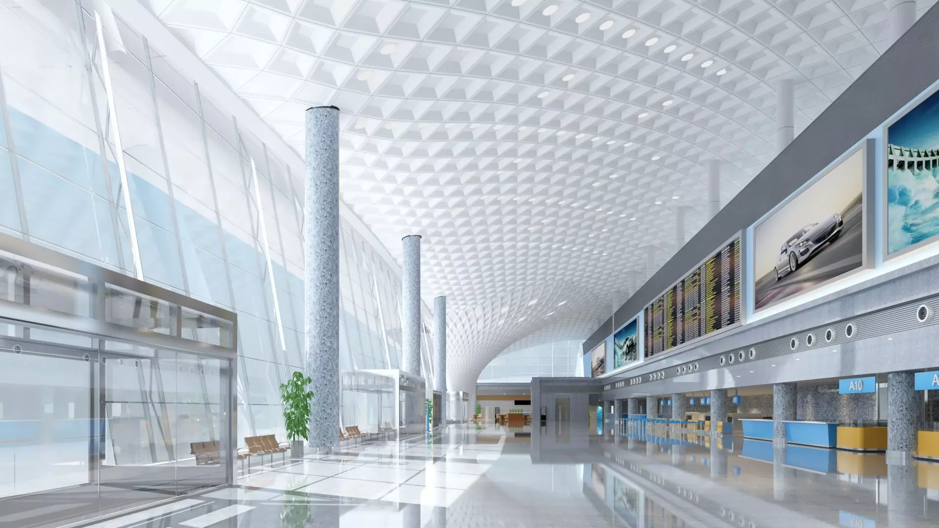 Airport Terminal 3D model_1