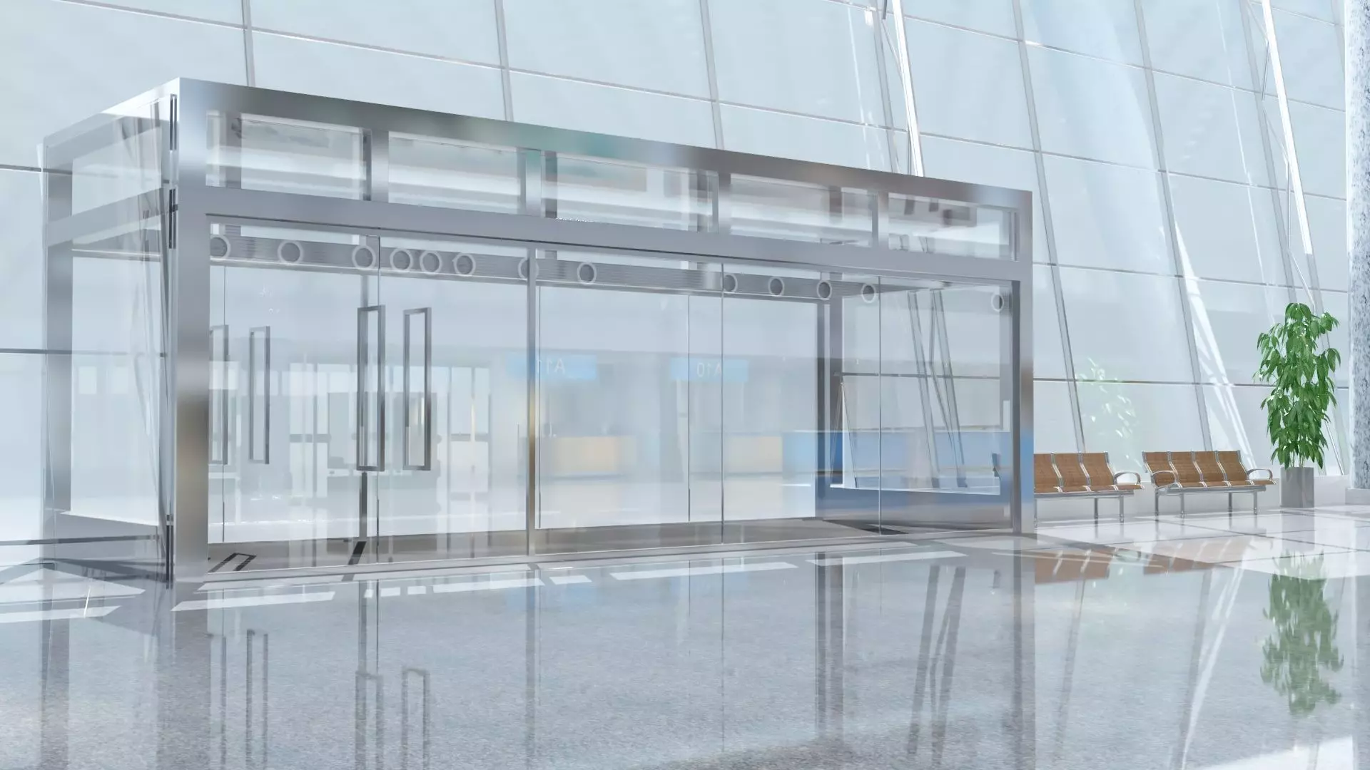 Airport Terminal 3D model_8