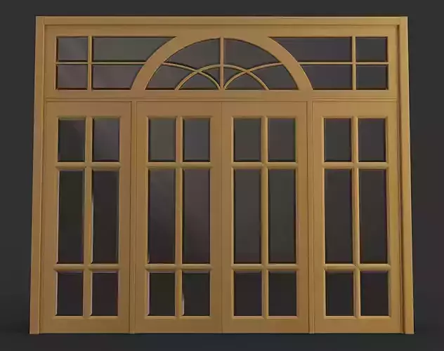 Large Entry Door with Glass Inserts