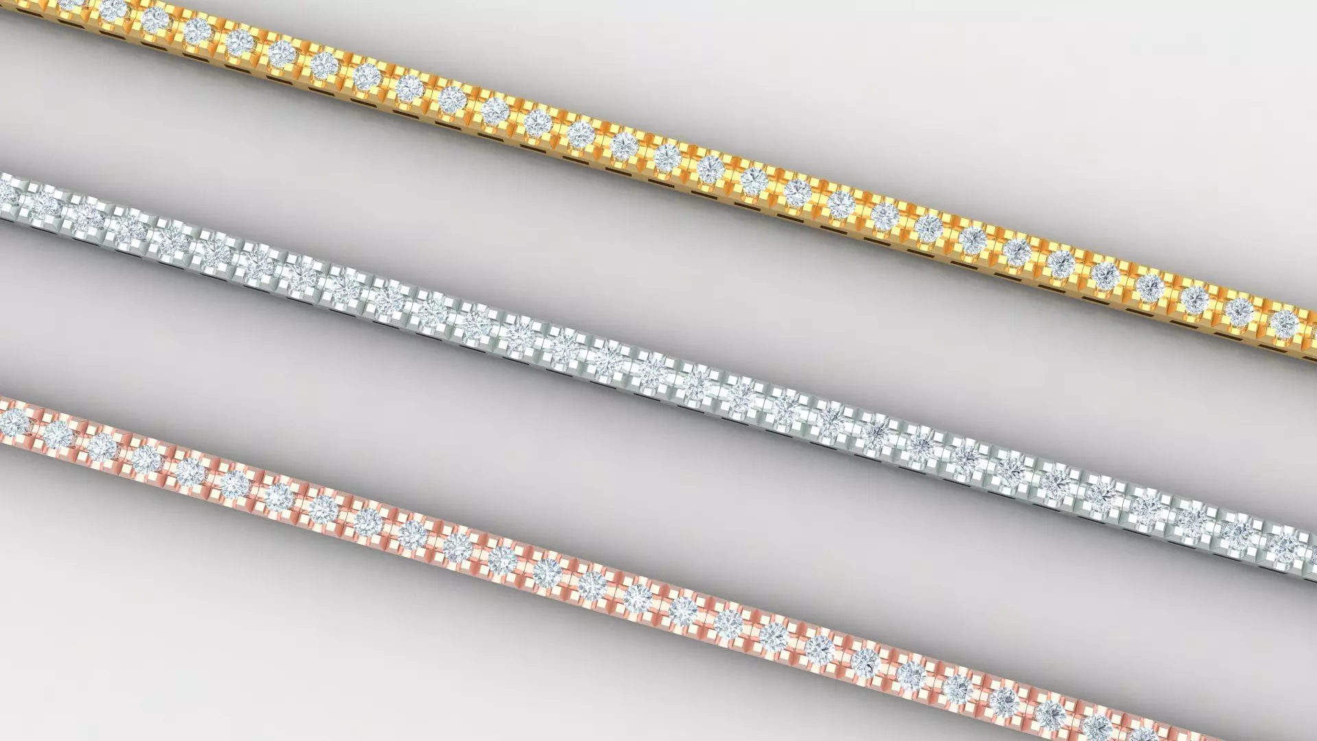 tennis bracelet 3D print model_5