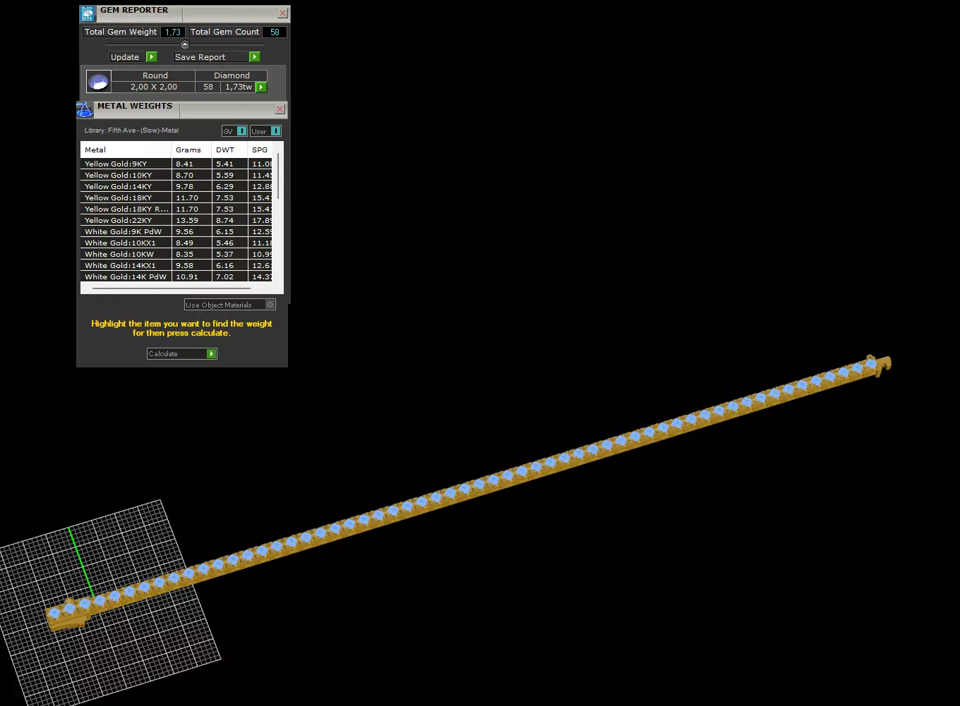 tennis bracelet 3D print model_6