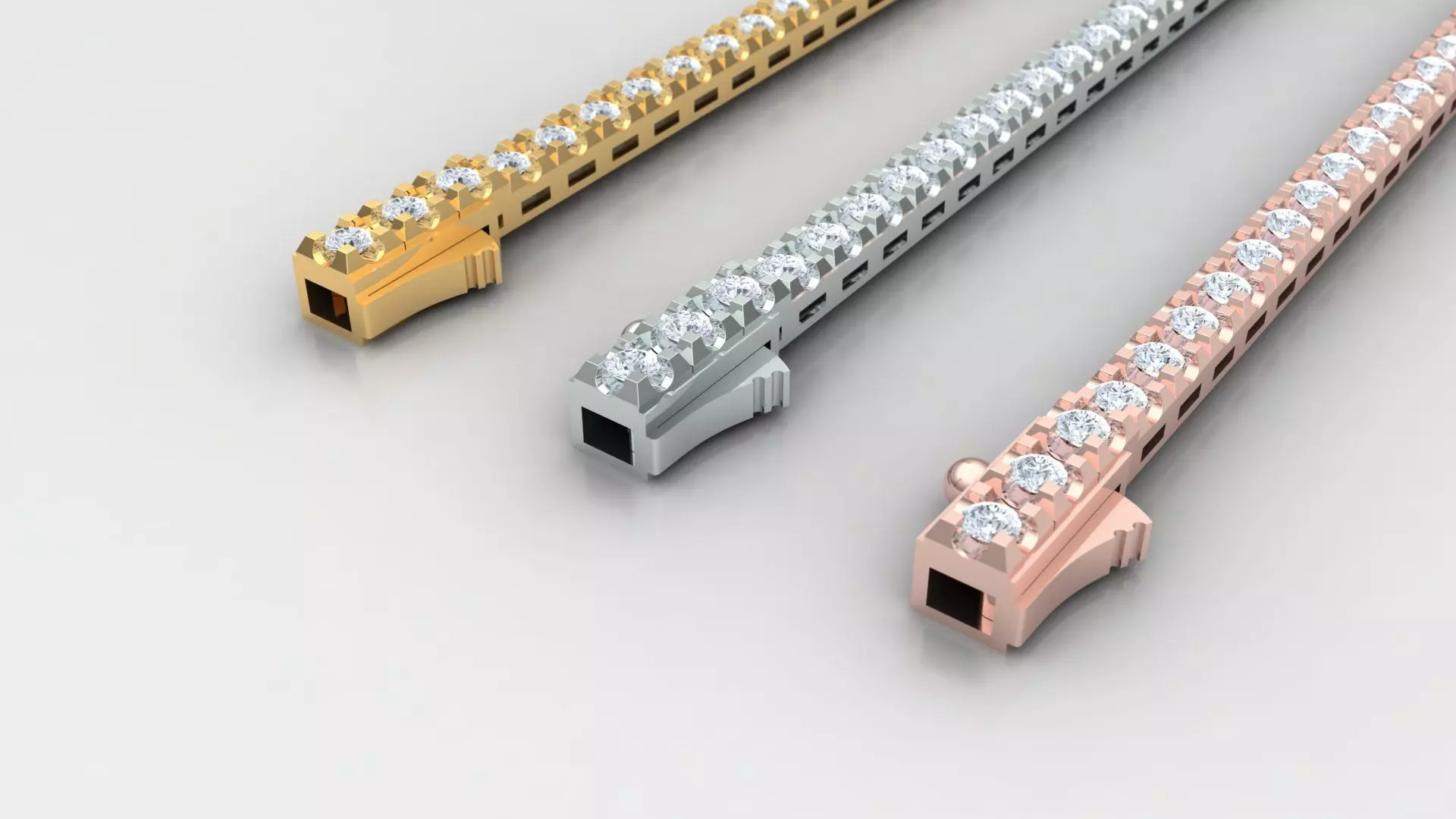 tennis bracelet 3D print model_4