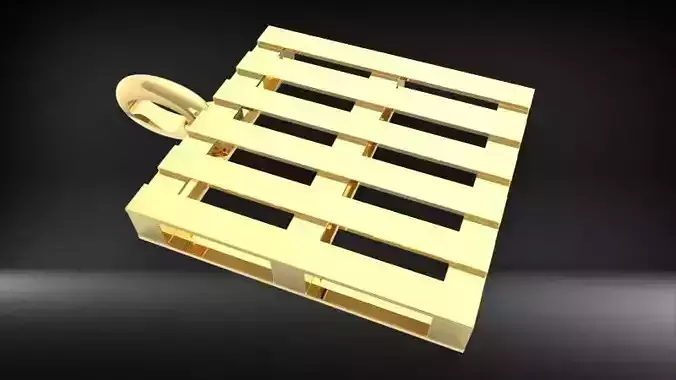 Wooden Pallets Pendant Charm Bracelet Jewelry 3D print model