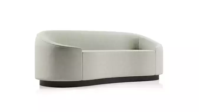 Petite Curved Sofa Global Home 3D model