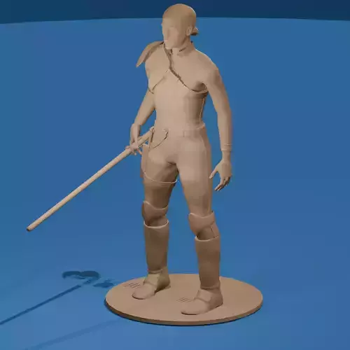 Stylized Male Space Force Warrior