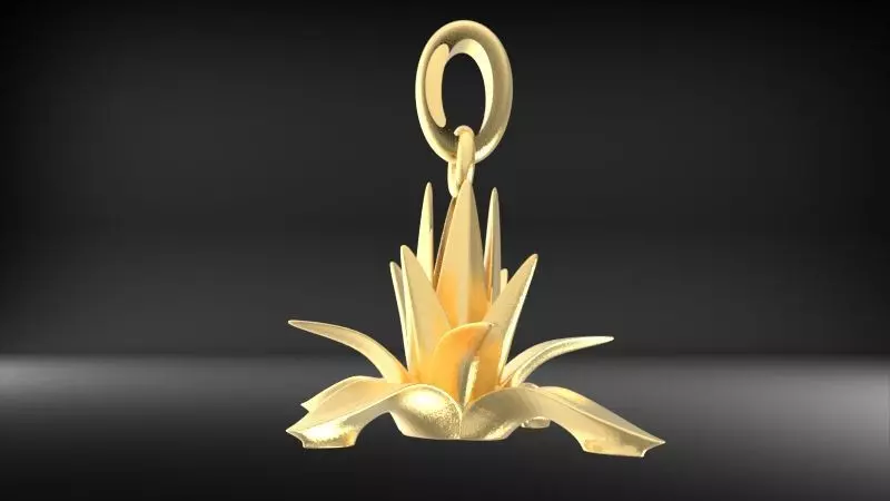 Agave Pendant Necklace Charm bracelet Jewelry 3D print model_3