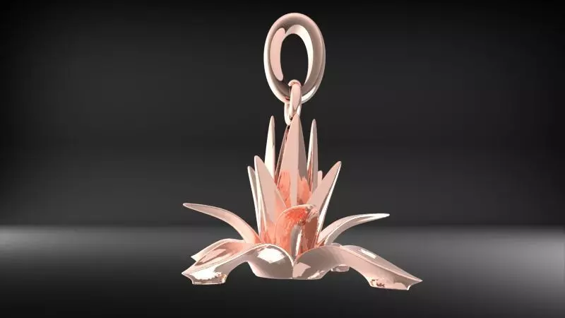 Agave Pendant Necklace Charm bracelet Jewelry 3D print model_5