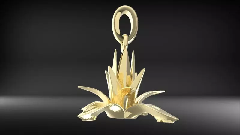 Agave Pendant Necklace Charm bracelet Jewelry 3D print model_8