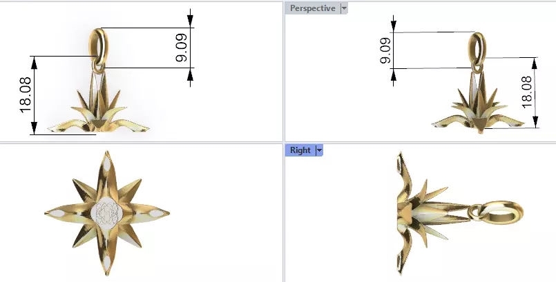 Agave Pendant Necklace Charm bracelet Jewelry 3D print model_10