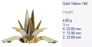 Agave Pendant Necklace Charm bracelet Jewelry 3D print model_14