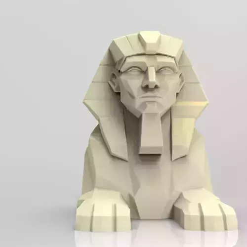 Low Poly Sphinx 3D print model