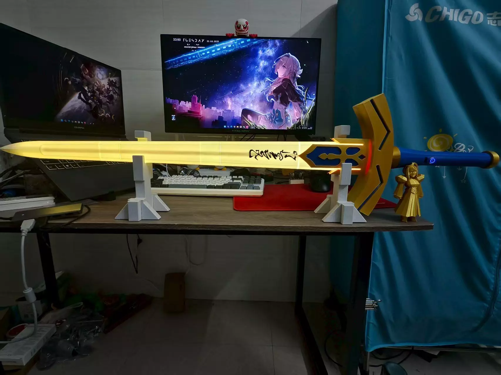 Fate Excalibur Sword Promised Victory 100cm FGO LED 3D Print 3D print model