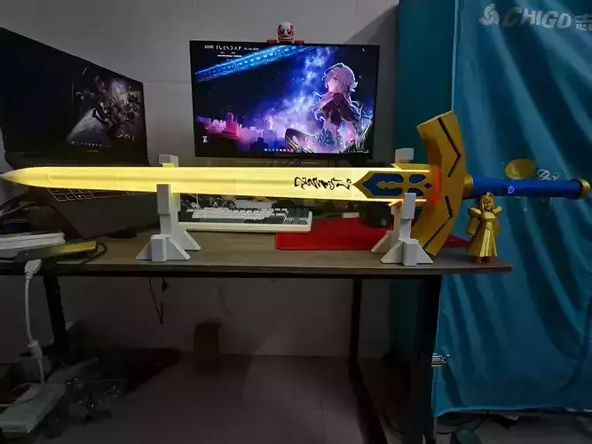Fate Excalibur Sword Promised Victory 100cm FGO LED 3D Print 3D print model