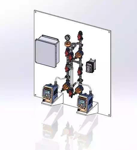 Prominent duty and standby chemical feed package 3D model