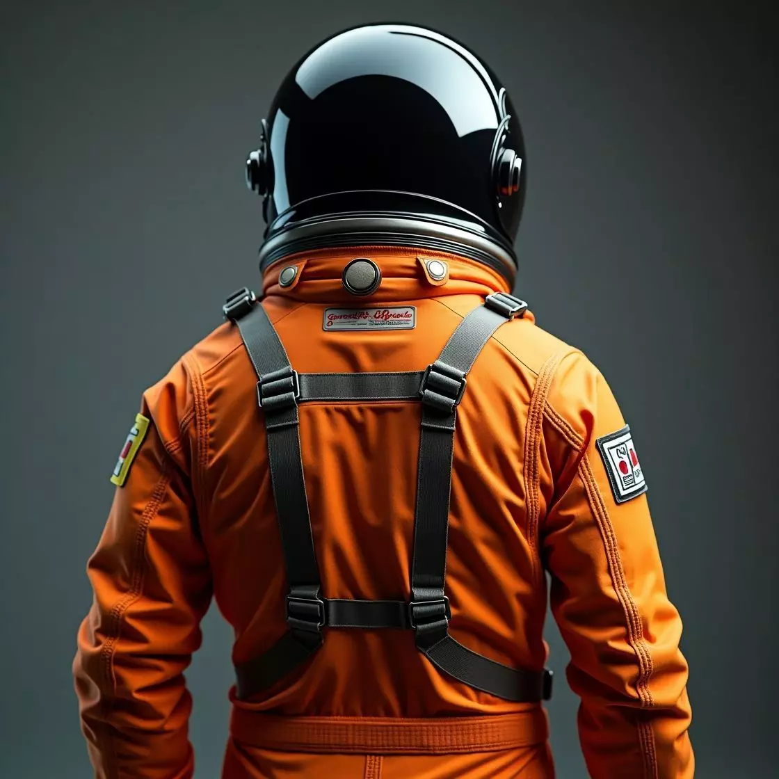 Orange Astronaut 3D model_2
