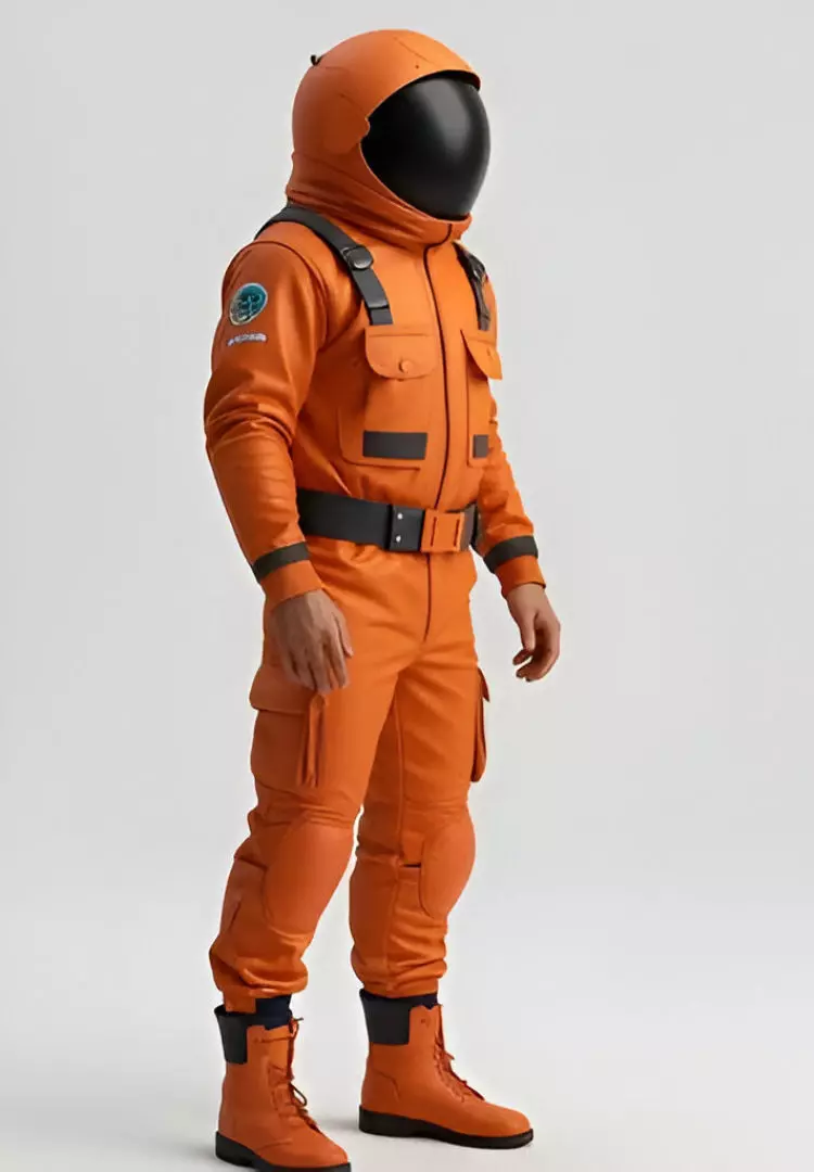 Orange Astronaut 3D model_3