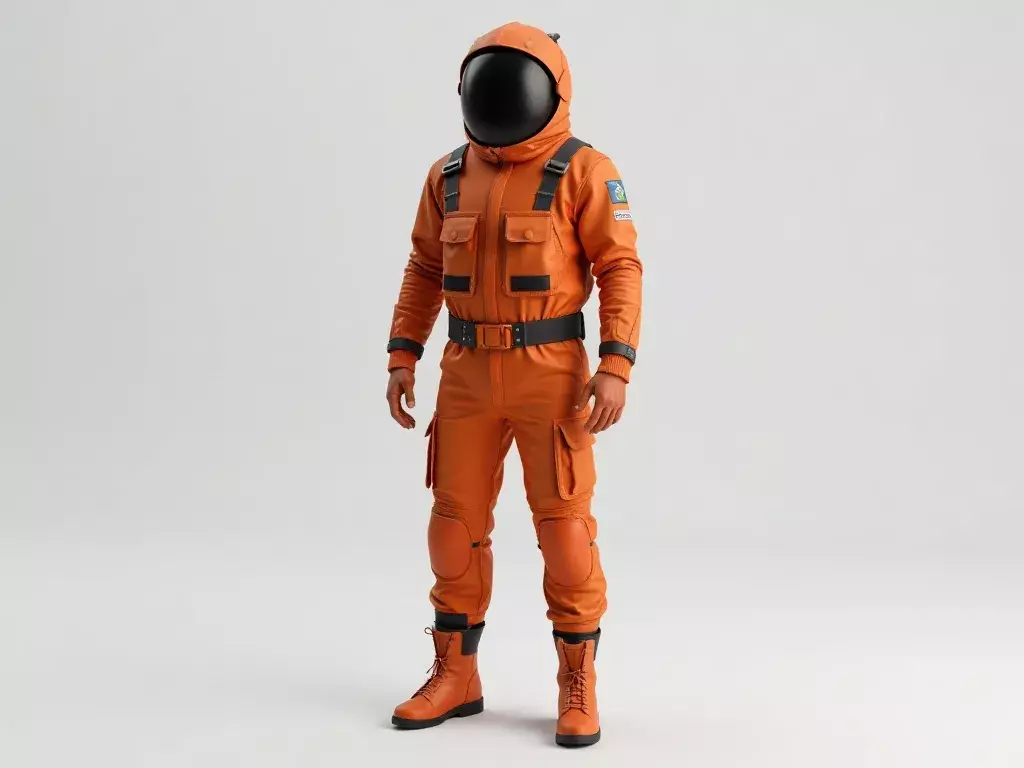 Orange Astronaut 3D model_0
