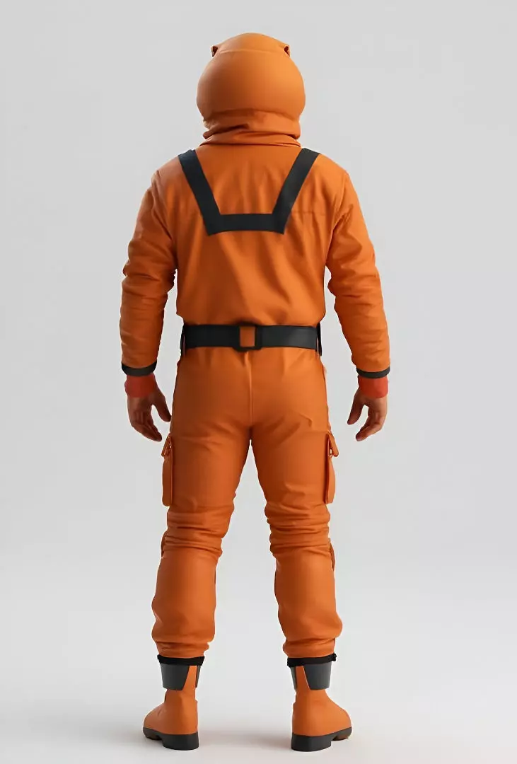 Orange Astronaut 3D model_1