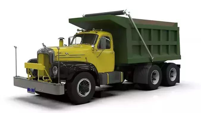 Mack B Tandem Dump Truck  3D model