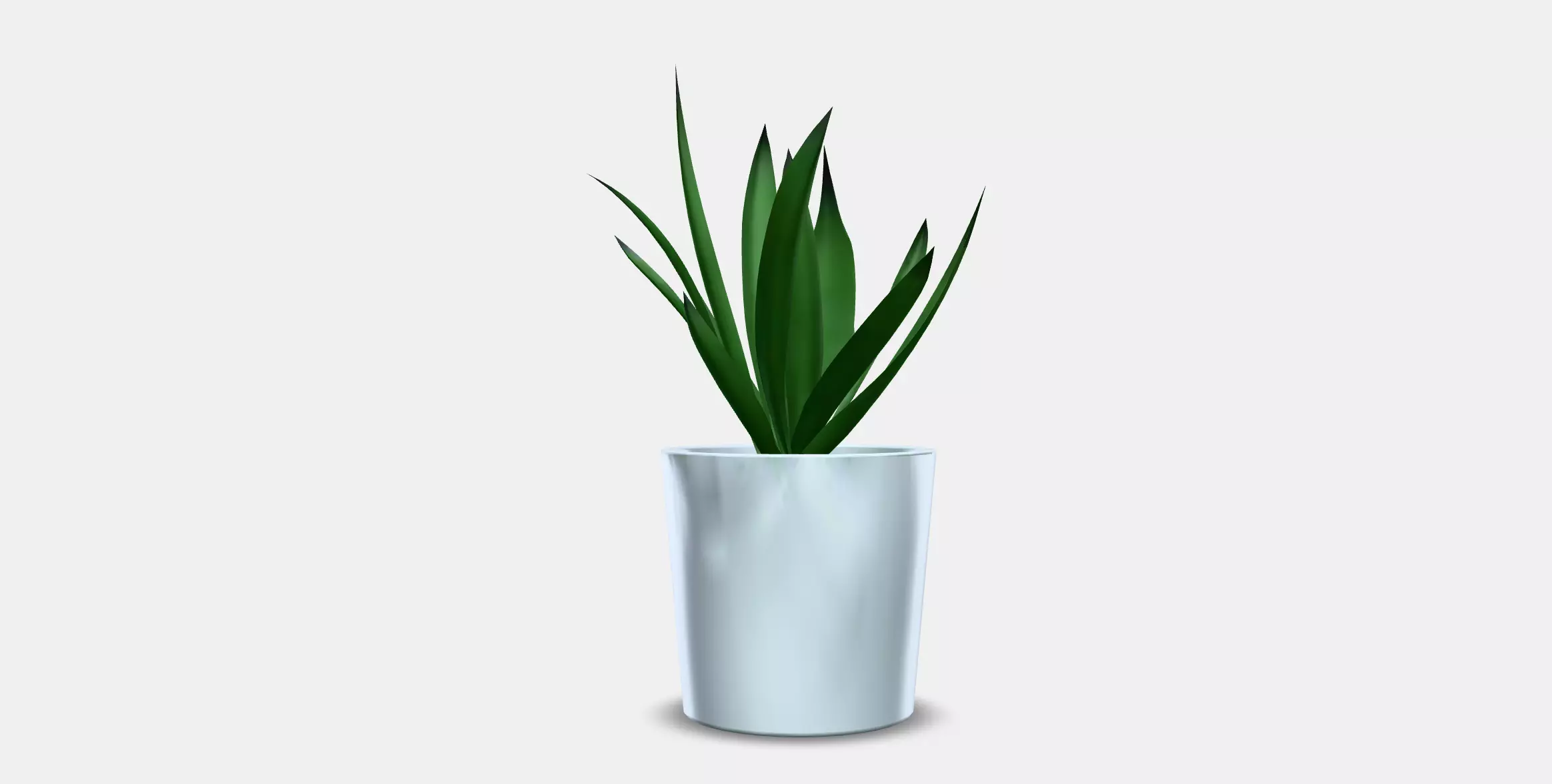 FEJKA Artificial potted plant with pot Low-poly 3D model_9