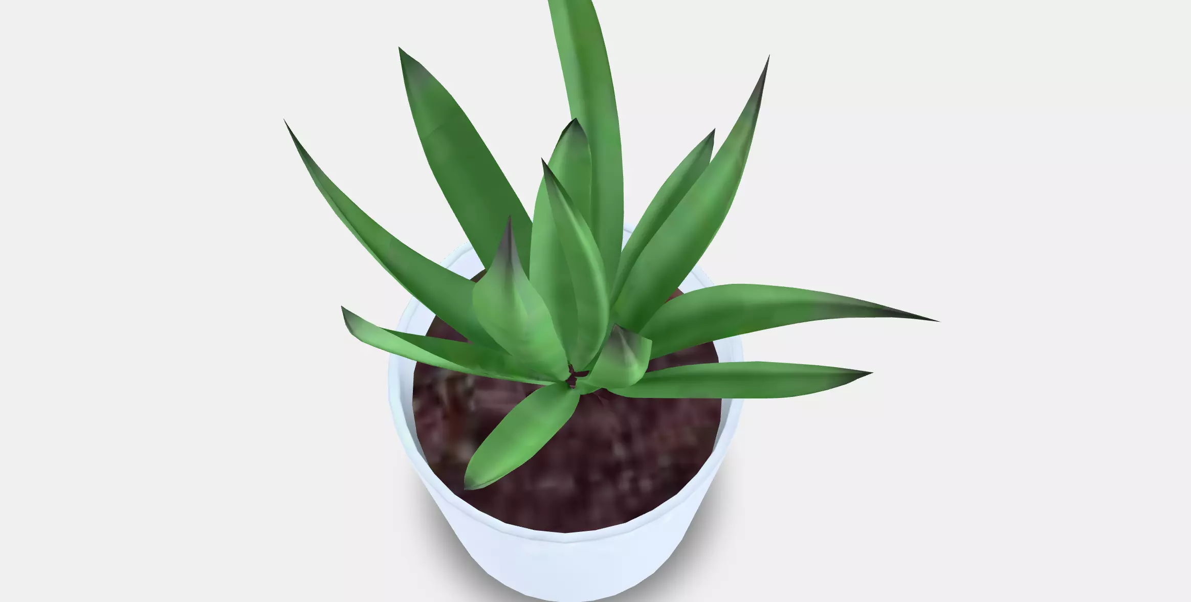 FEJKA Artificial potted plant with pot Low-poly 3D model_3
