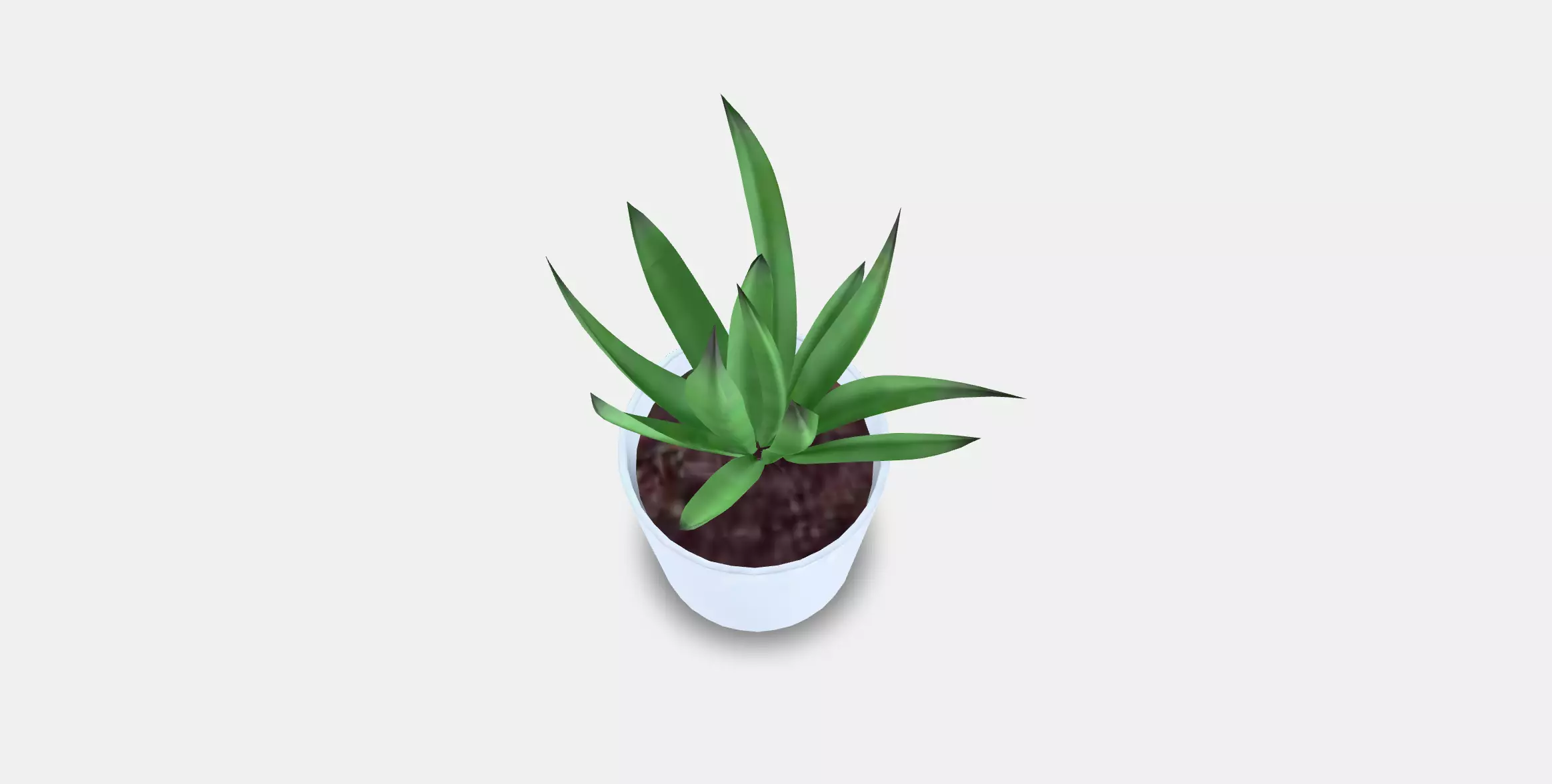 FEJKA Artificial potted plant with pot Low-poly 3D model_0