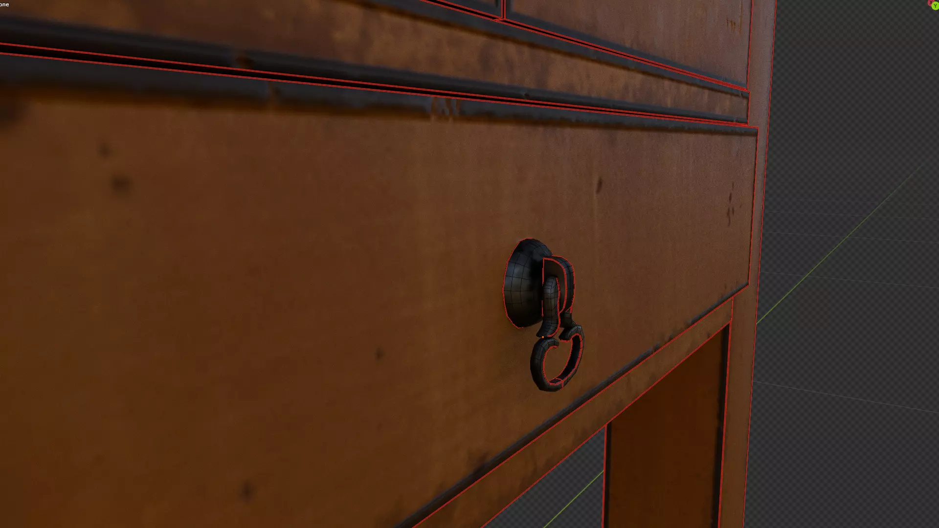 Victorian Four-Legged Sidetable Cabinet And Basin Low-poly 3D model_7