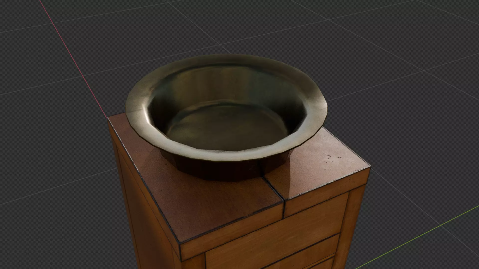 Victorian Four-Legged Sidetable Cabinet And Basin Low-poly 3D model_17