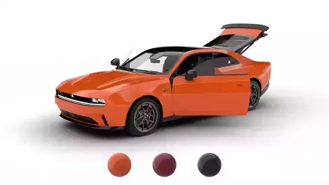 Dodge Charger Daytona 2024 HQ 3d model 3D model