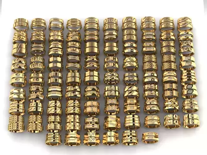Collection of wedding ring sets 
