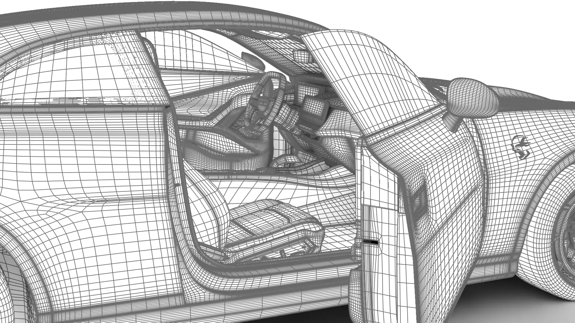 Dodge Charger Daytona Banshee 2025 HQ 3d model 3D model_36