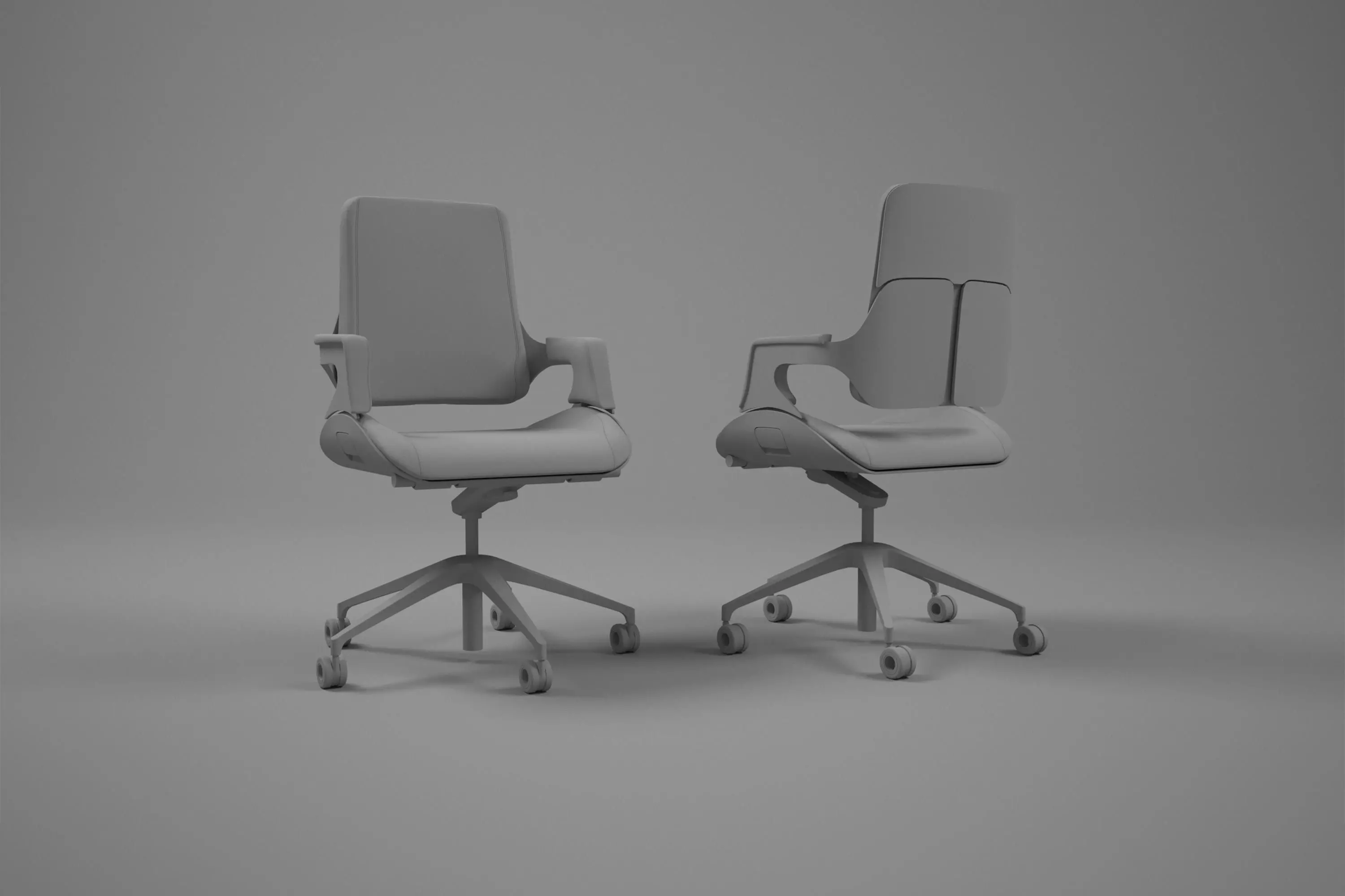 Modern Office Chair 3D model_4
