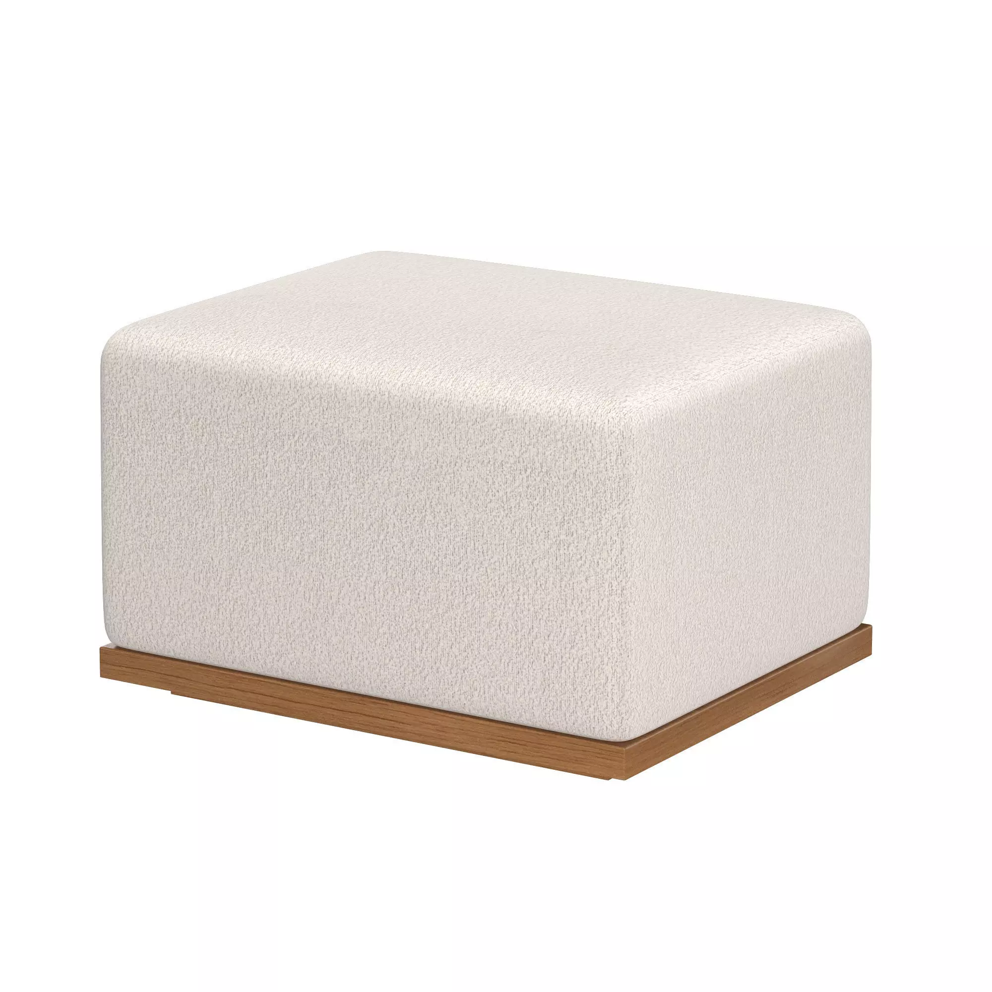 Lagos Teak Ottoman 3D model_3