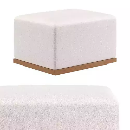 Lagos Teak Ottoman 3D model