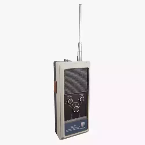 Handheld radio Low-poly 3D model