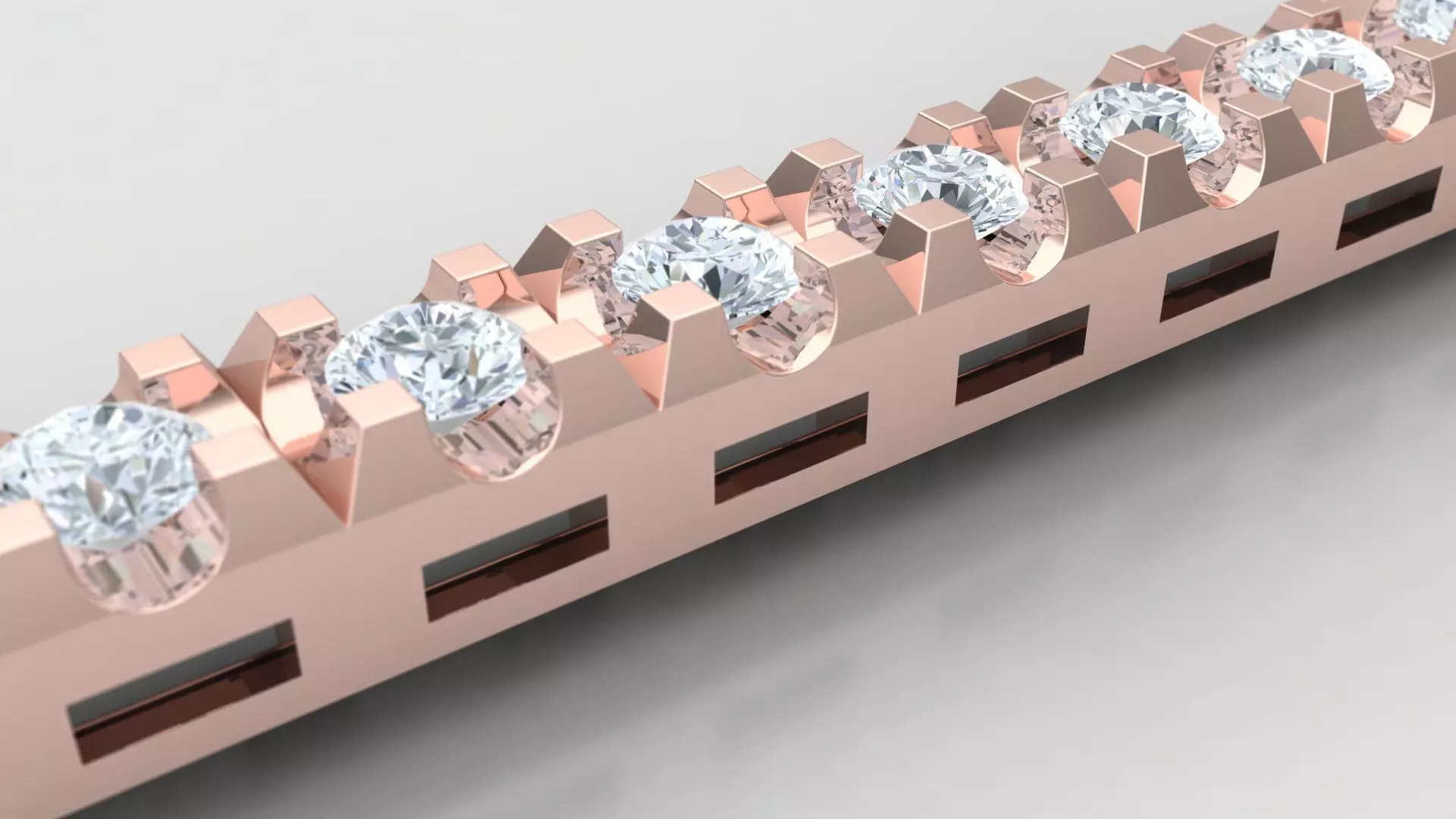 tennis bracelet 3D print model_4