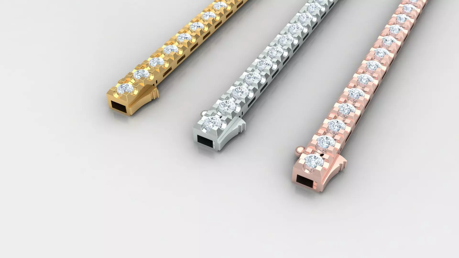 tennis bracelet 3D print model_3