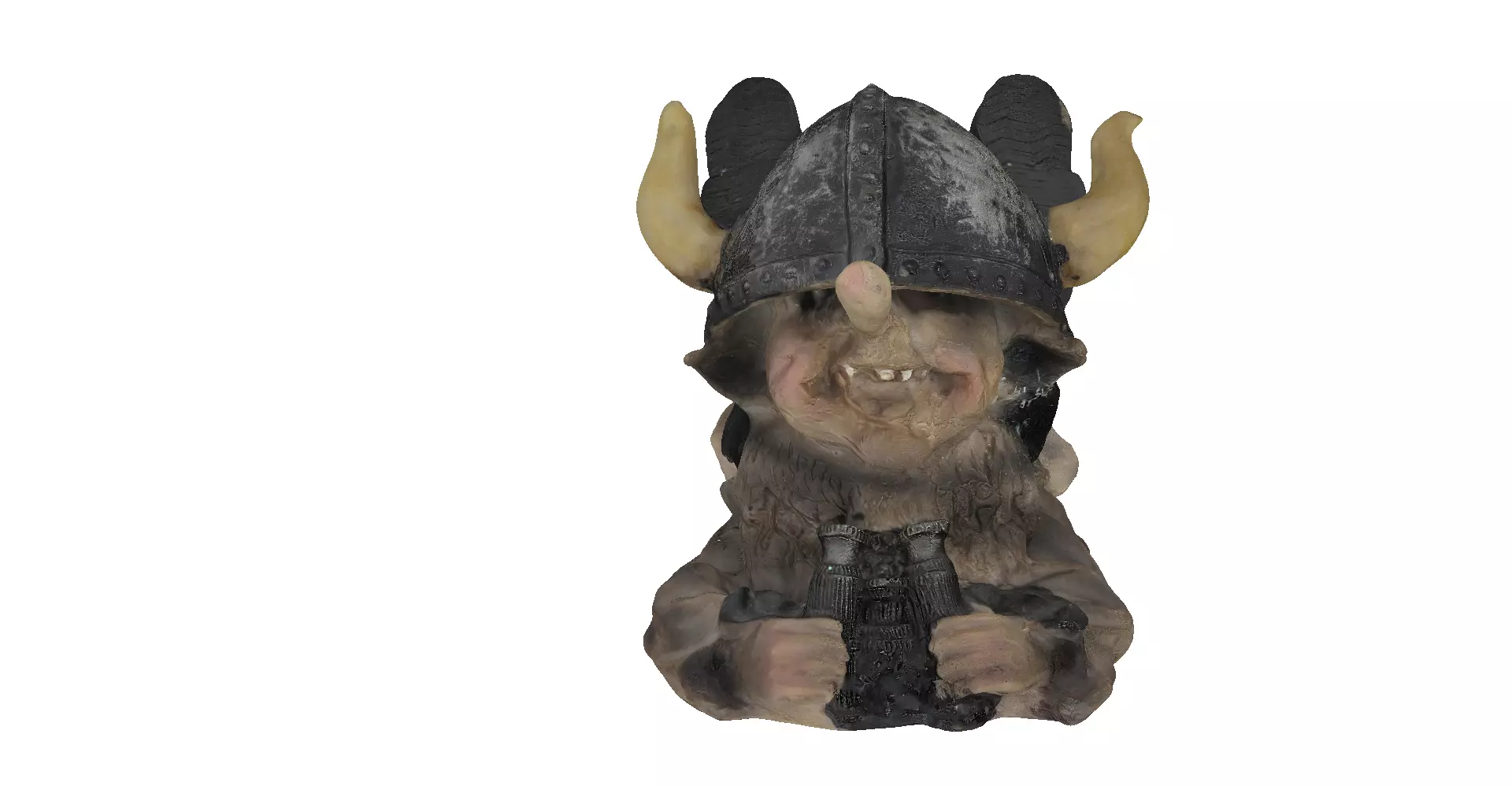 Lying down Scandinavian troll for table decoration 3D model_3