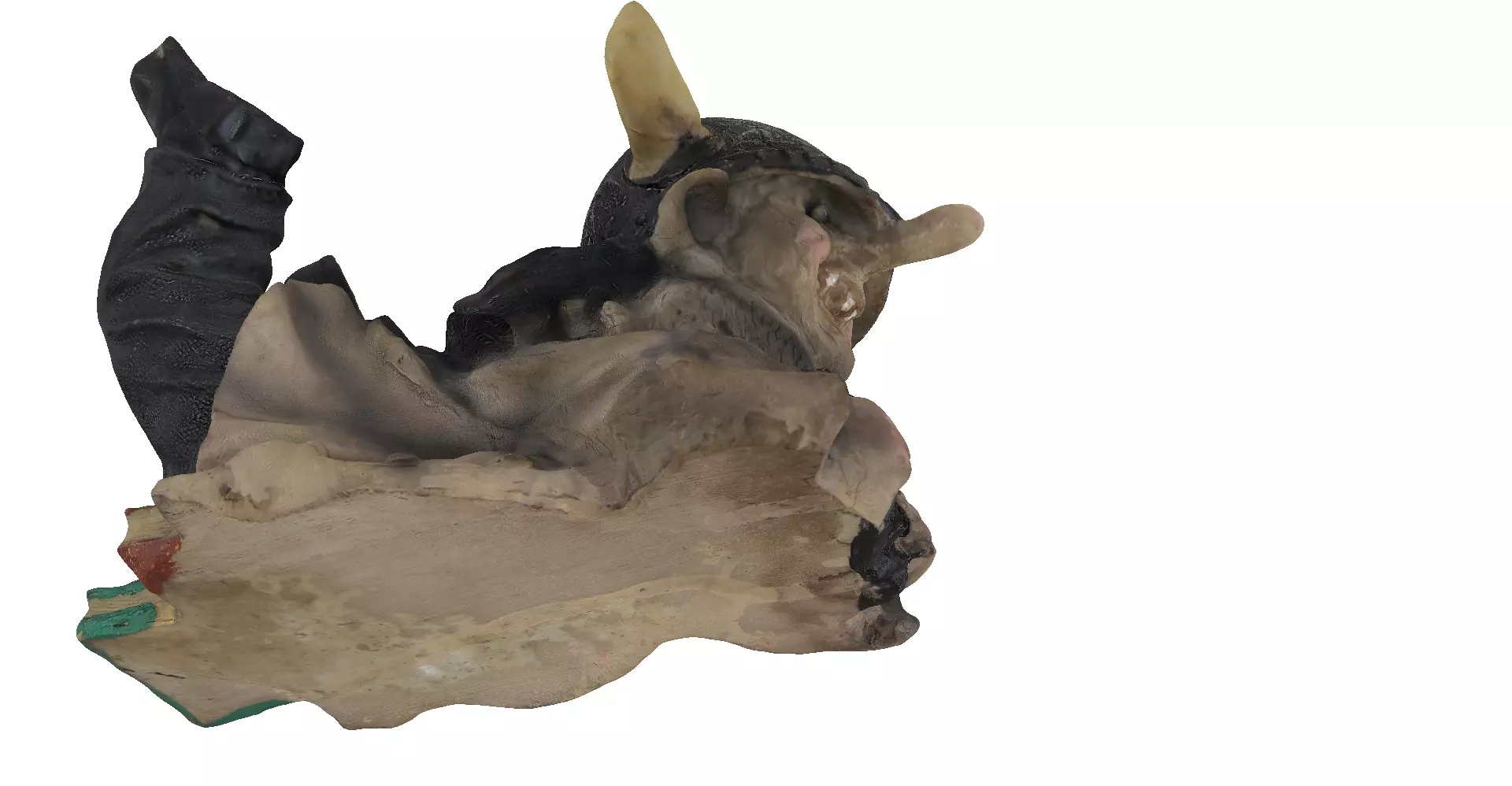 Lying down Scandinavian troll for table decoration 3D model_8