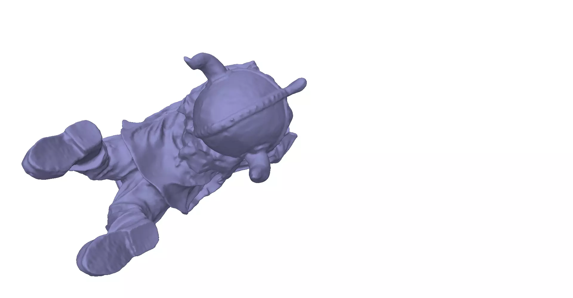 Lying down Scandinavian troll for table decoration 3D model_5