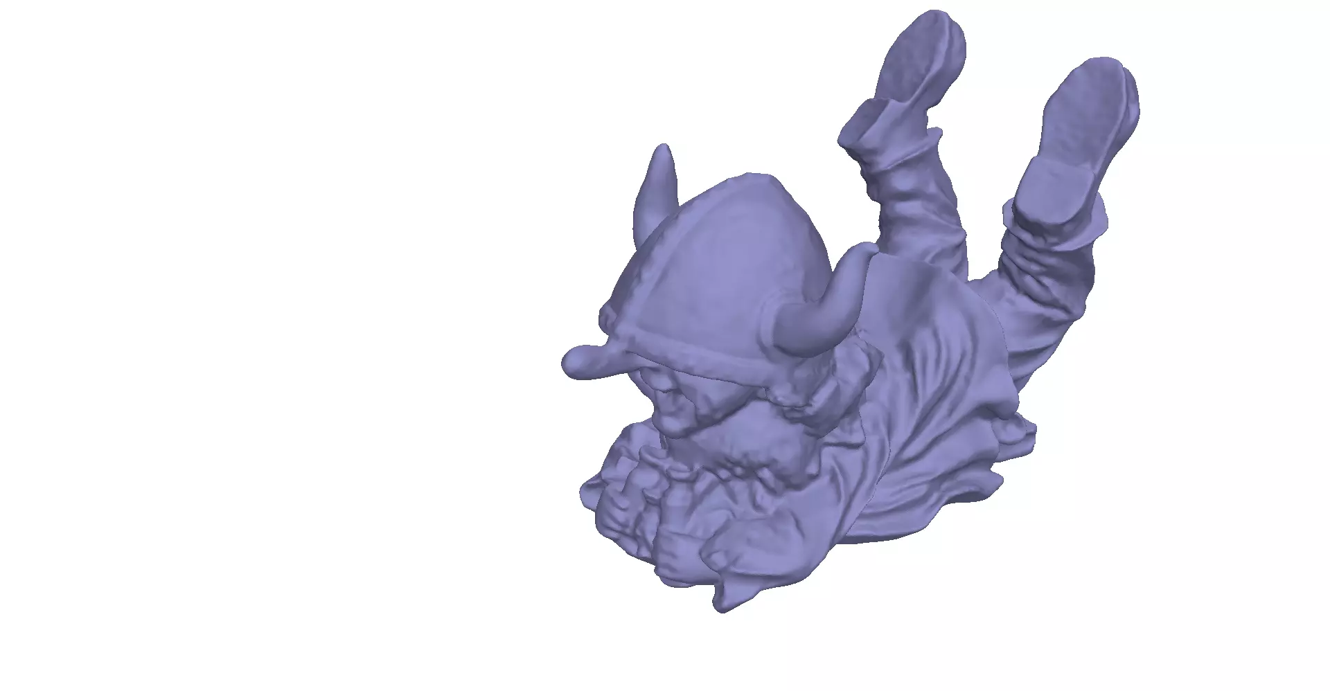 Lying down Scandinavian troll for table decoration 3D model_4