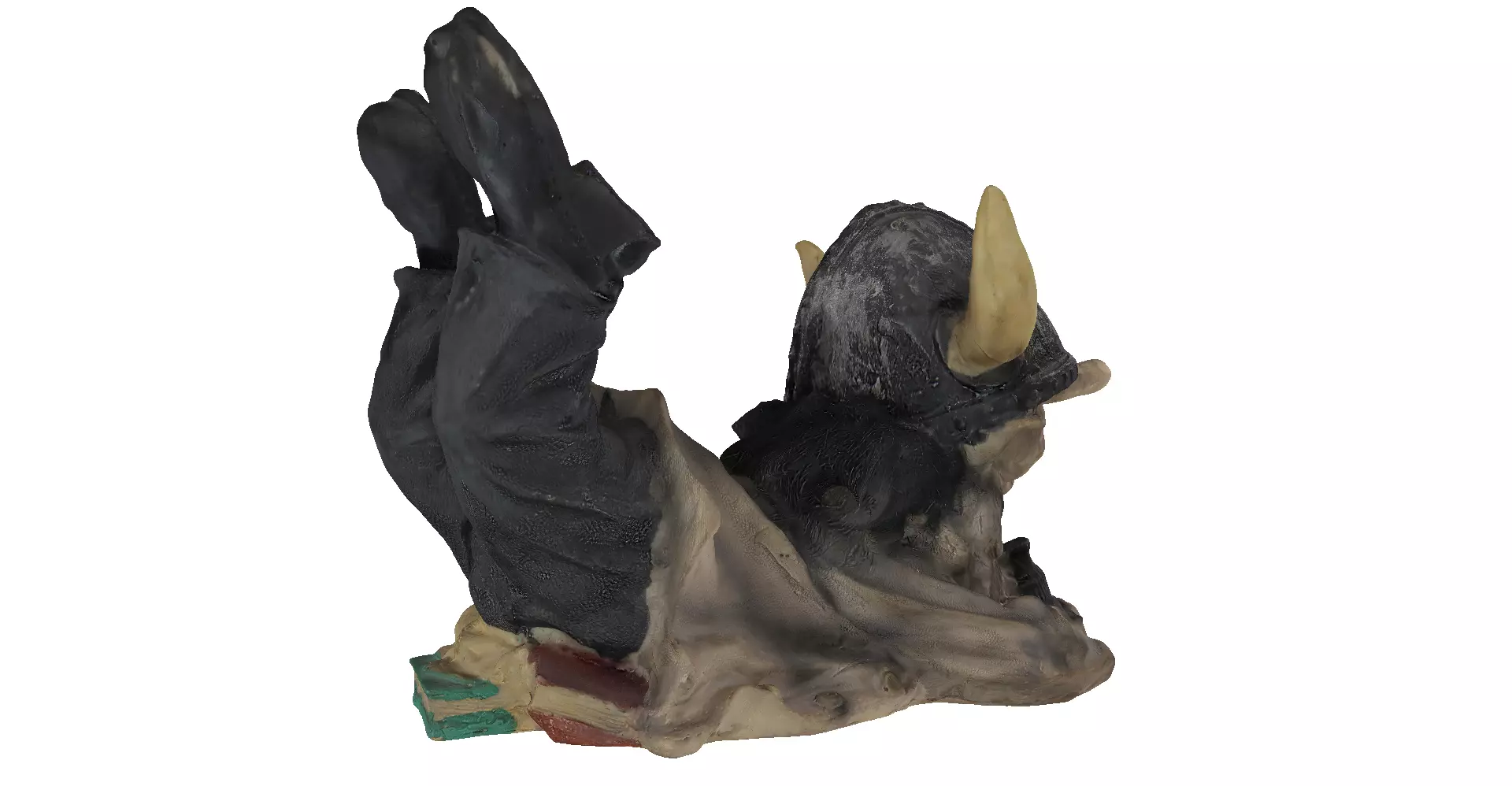 Lying down Scandinavian troll for table decoration 3D model_9