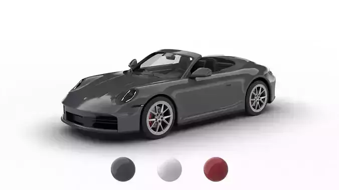 Porsche 911 Carrera 4S Cabrio 2025 3d model 3D model