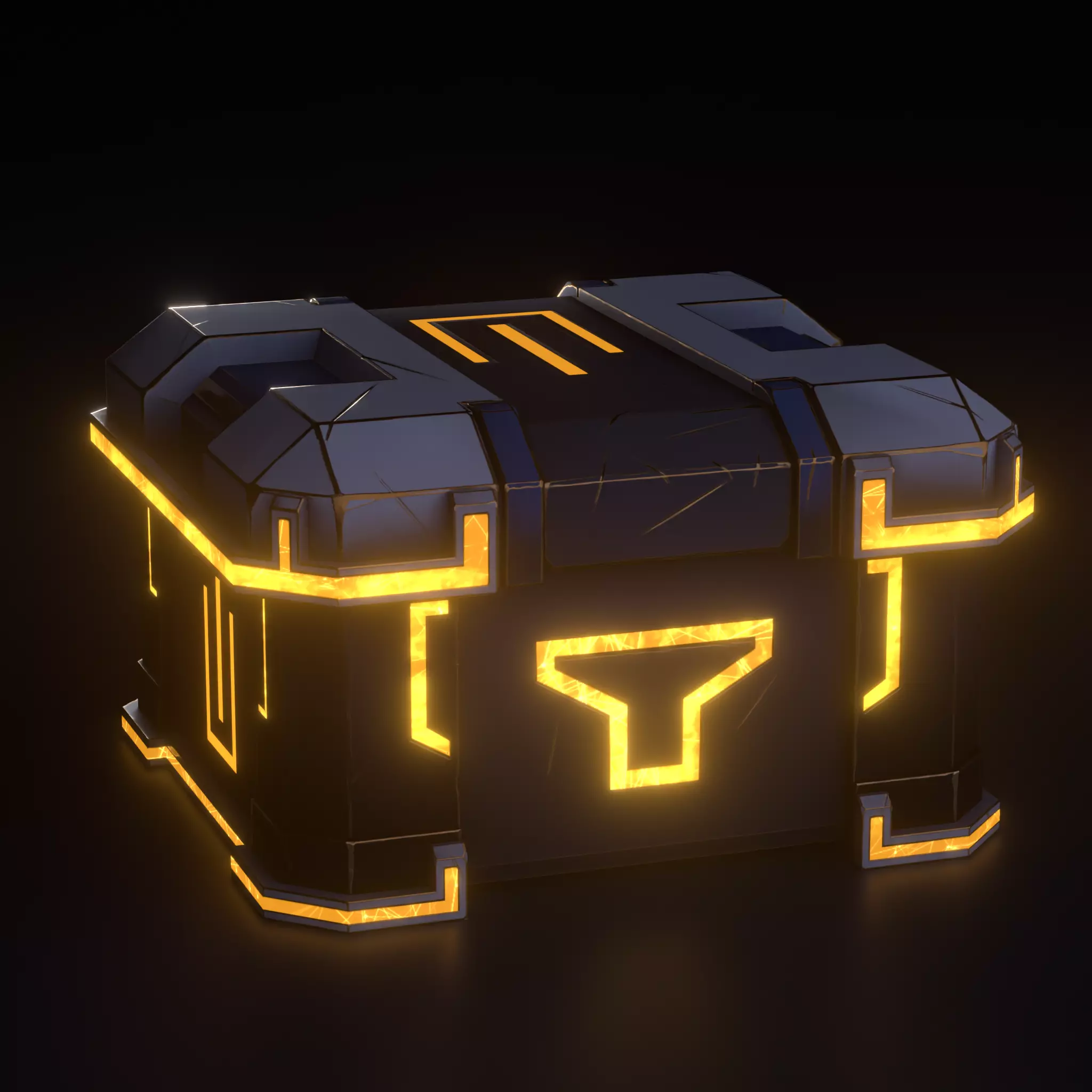 Sci Fi Chest  Low-poly 3D model_5