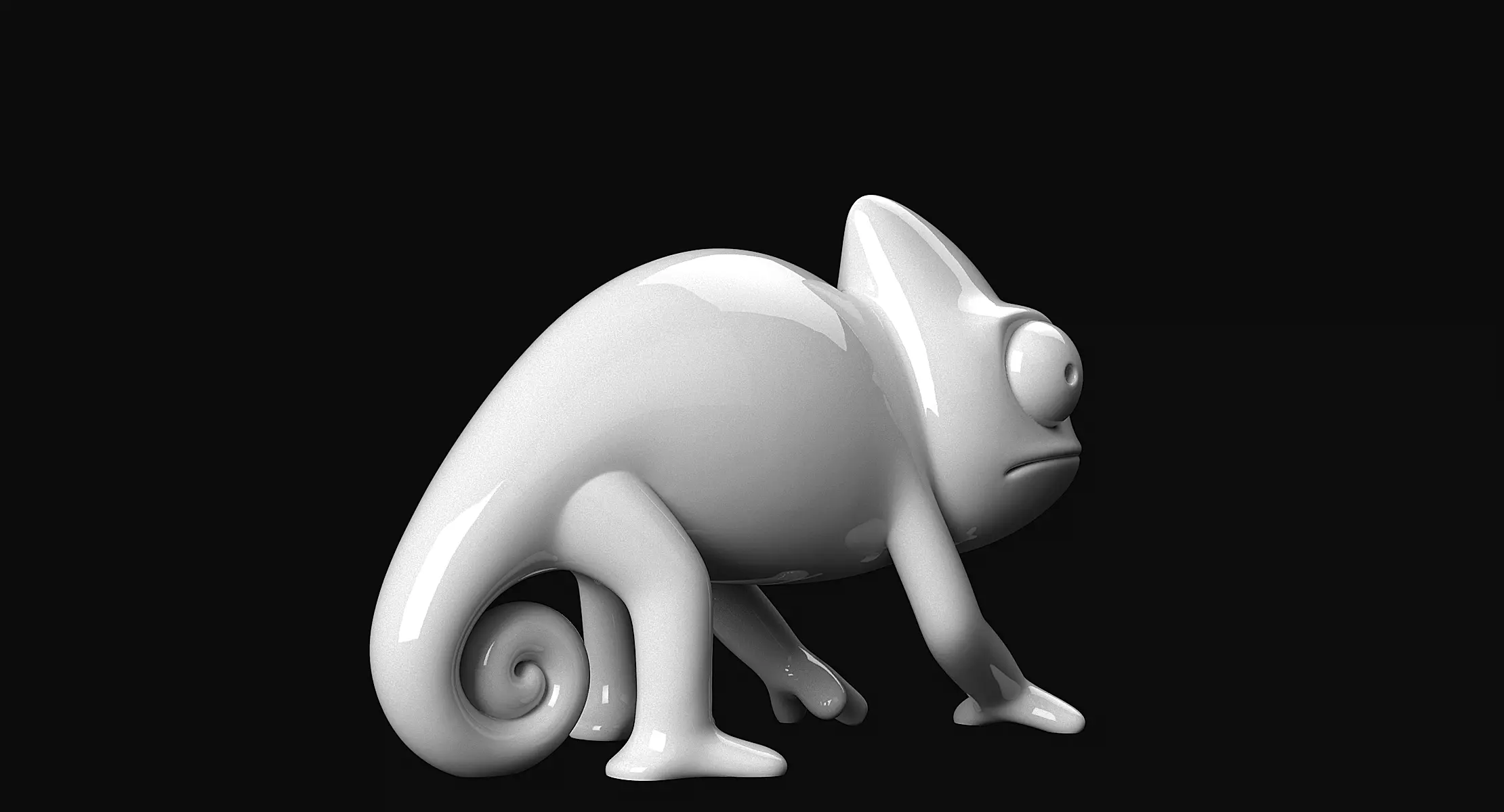 Chameleon 3D print model_5
