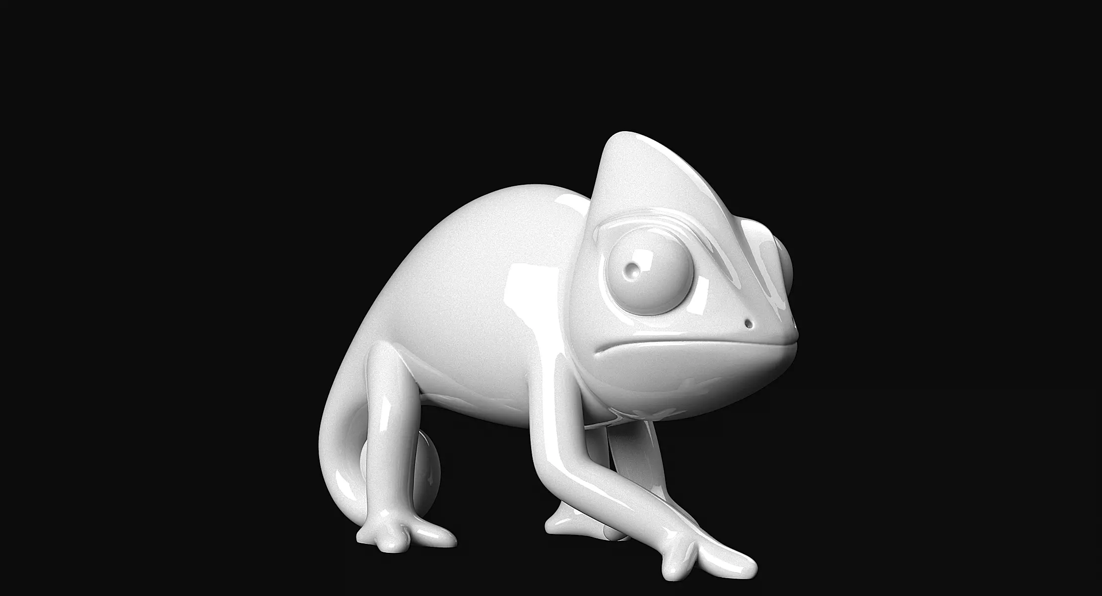 Chameleon 3D print model_7