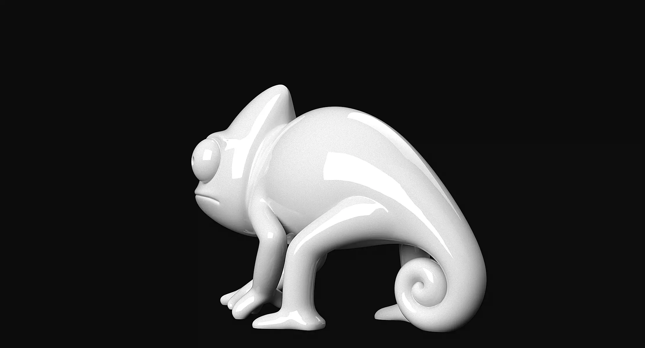 Chameleon 3D print model_3