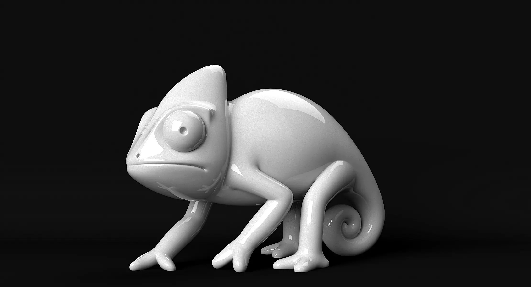 Chameleon 3D print model_1
