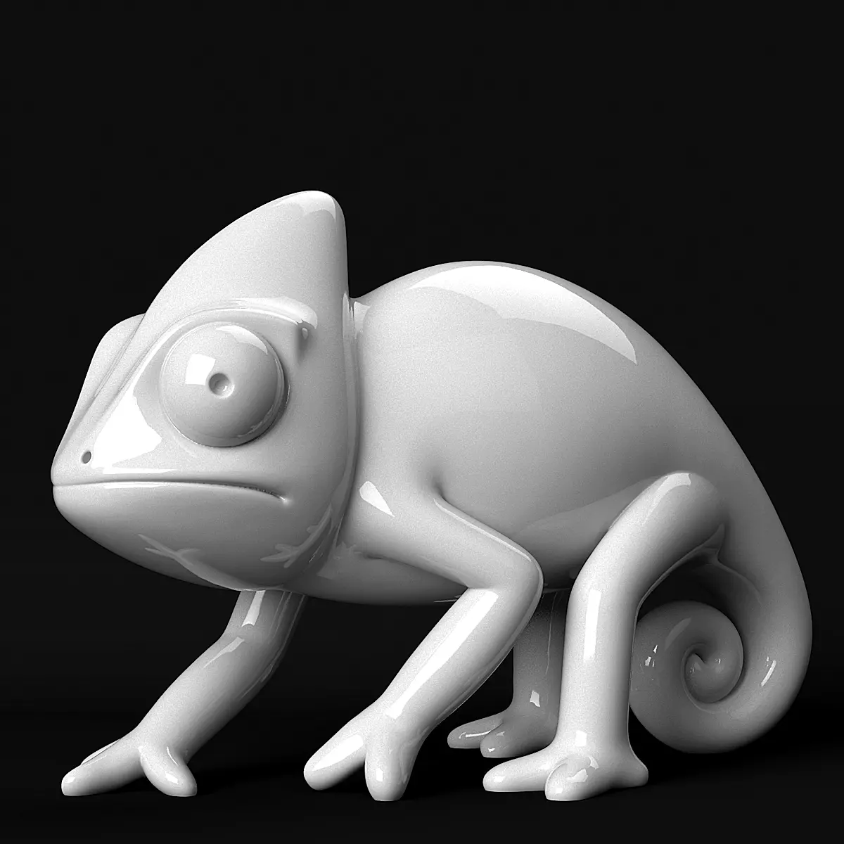 Chameleon 3D print model_0